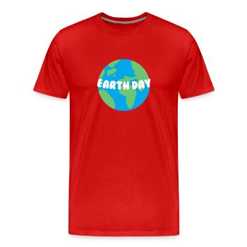 Jour de la Terre - T-shirt bio Premium Homme - rouge - Devant - Damien (186cm)