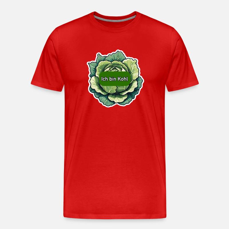 Kohlkopf - Ich bin Kohl - Männer Premium Bio T-Shirt - Rot
