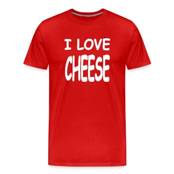 Fromage - T-shirt bio Premium Homme - rouge - Devant - Damien (186cm)