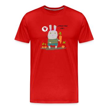 J´peux pas j’ai jardin - T-shirt bio Premium Homme - rouge - Devant - Damien (186cm)