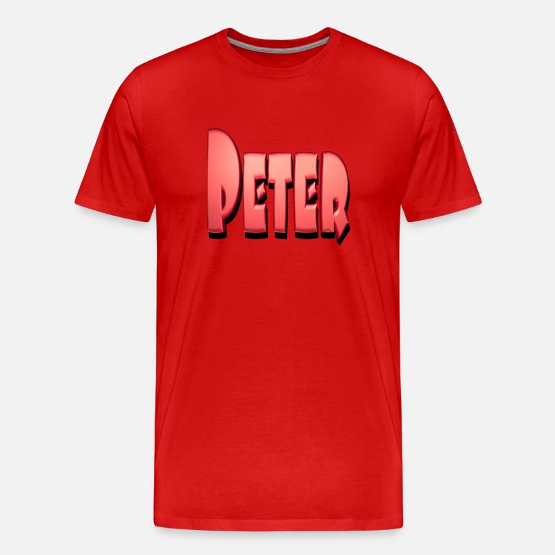 peter2 - Männer Premium Bio T-Shirt - Rot