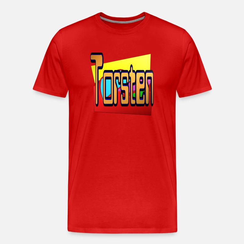 torsten2 - Männer Premium Bio T-Shirt - Rot