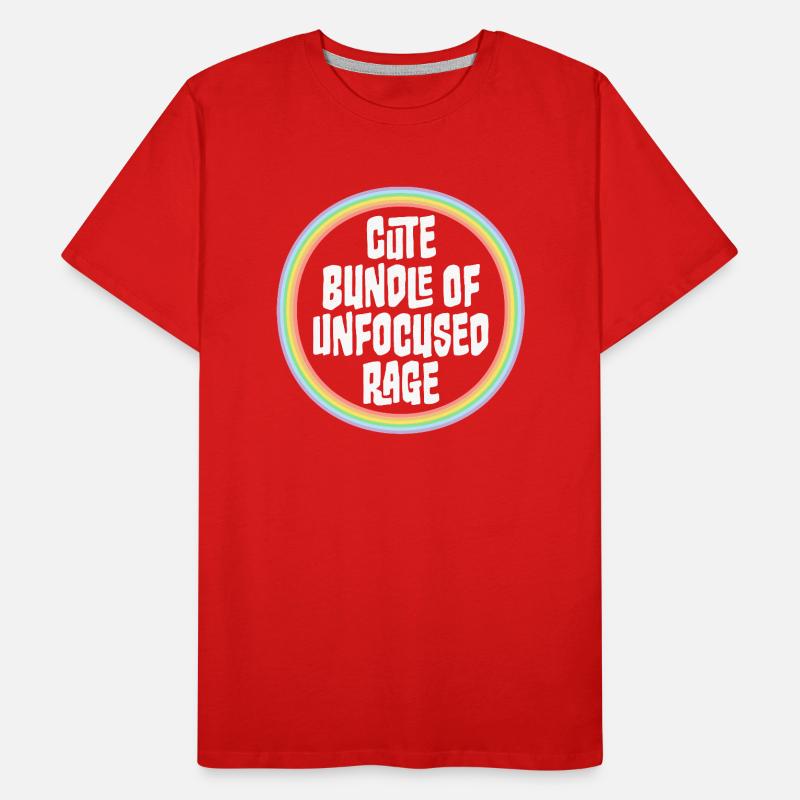 Drôle Mignon Bundle De Rage Non Focalisée Arc-en-Ciel Goth T-shirt bio Premium Homme