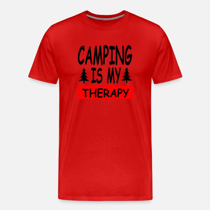 Camping - Männer Premium Bio T-Shirt - Rot
