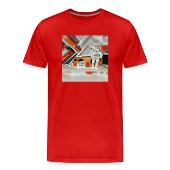 photo output - Men's Premium Organic T-Shirt - red - Front - Damien (186cm)