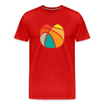 Basketball Retro - Men's Premium Organic T-Shirt - red - Front - Damien (186cm)