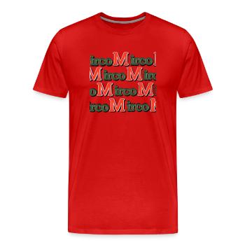 mirco2 - Männer Premium Bio T-Shirt - Rot - Vorne - Damien (186cm)