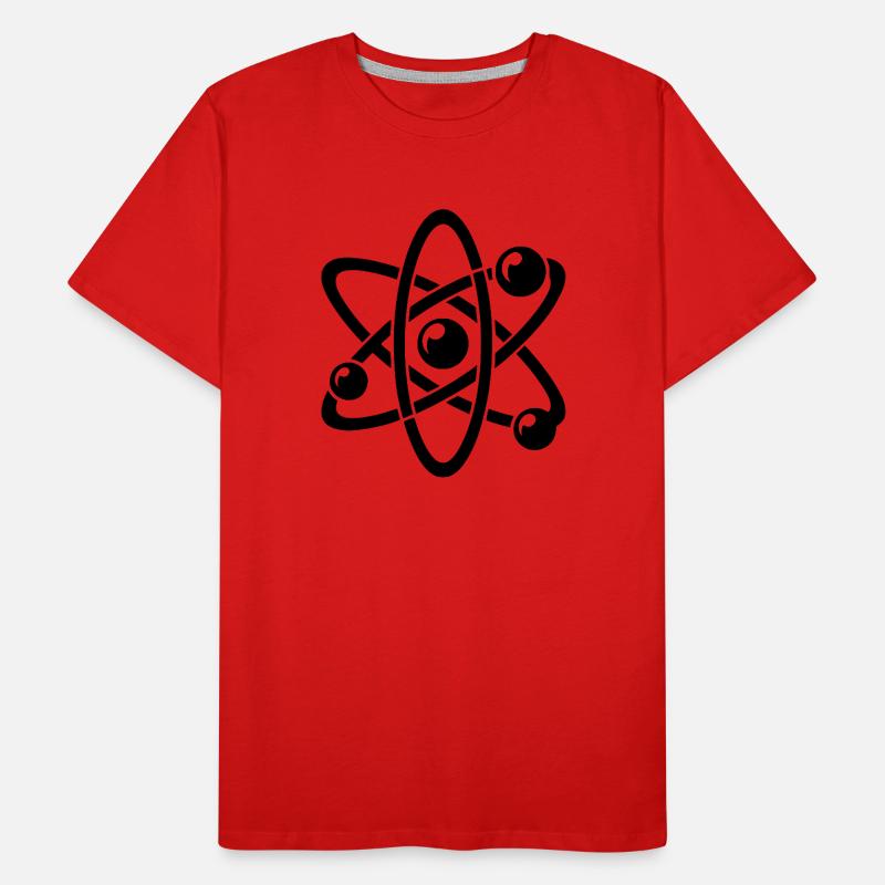 Atomic Nucleus Physics Atom Electron Atomic Model Men's Premium Organic T-Shirt