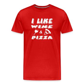 Wein - Männer Premium Bio T-Shirt - Rot - Vorne - Damien (186cm)