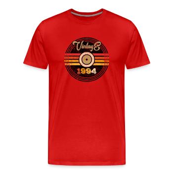 Millésime 1994 - T-shirt bio Premium Homme - rouge - Devant - Damien (186cm)