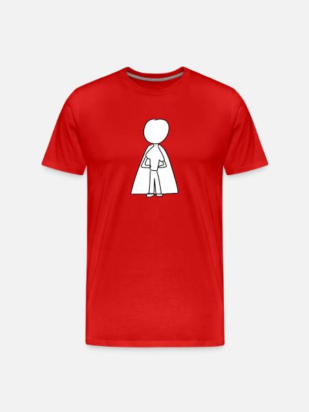 Held Mann Symbol Mensch - Männer Premium Bio T-Shirt - Rot