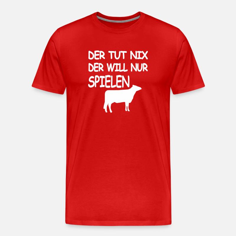 Bauer - Männer Premium Bio T-Shirt - Rot