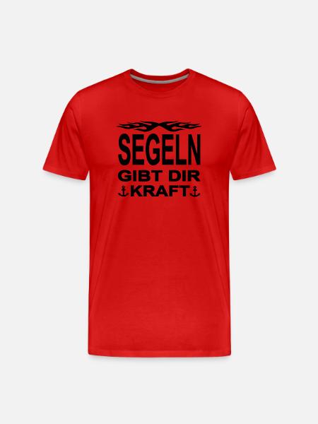 Segeln - Männer Premium Bio T-Shirt - Rot