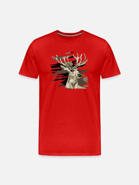Deer - Men's Premium Organic T-Shirt - red