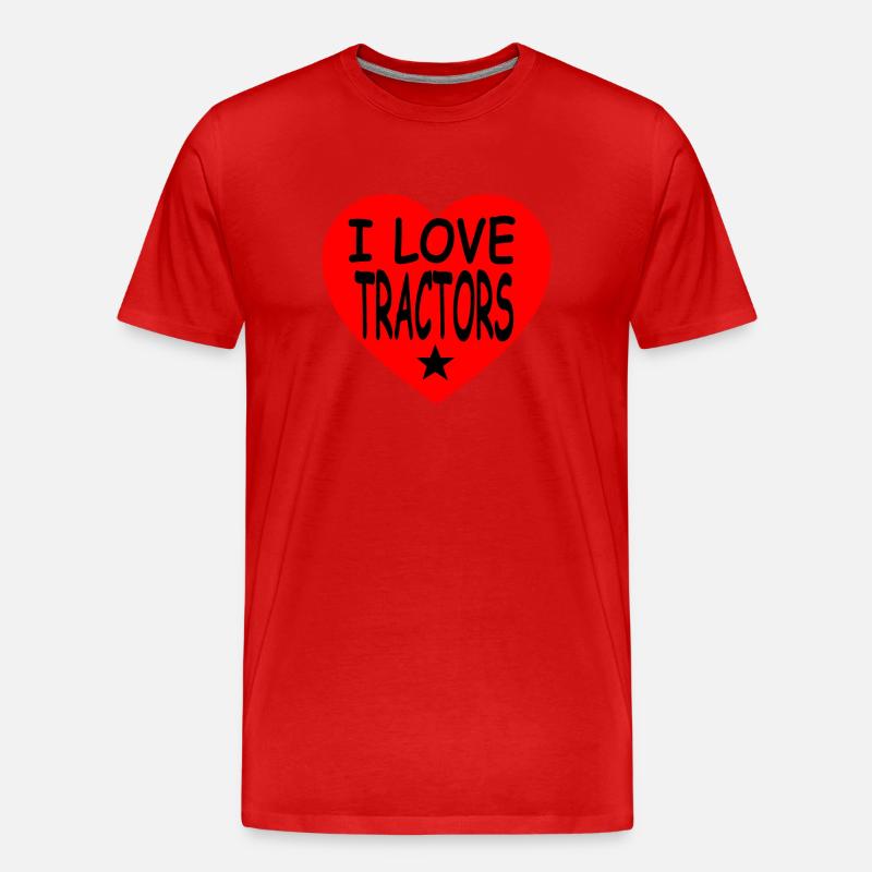 Traktor - Männer Premium Bio T-Shirt - Rot
