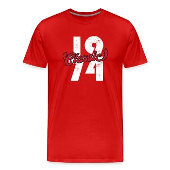 1974 Jahrgang Vintage Geburtstag Geschenk - Männer Premium Bio T-Shirt - Rot - Vorne - Damien (186cm)