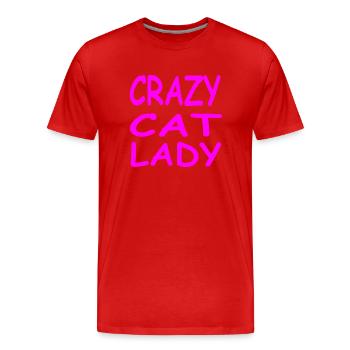 Chat - T-shirt bio Premium Homme - rouge - Devant - Damien (186cm)