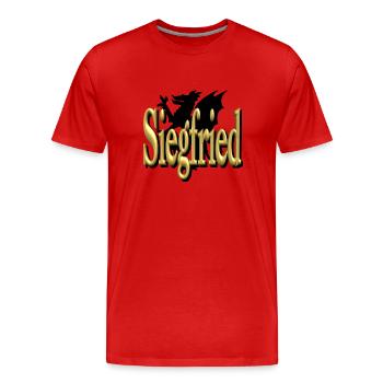 Siegfried2 - Men's Premium Organic T-Shirt - red - Front - Damien (186cm)