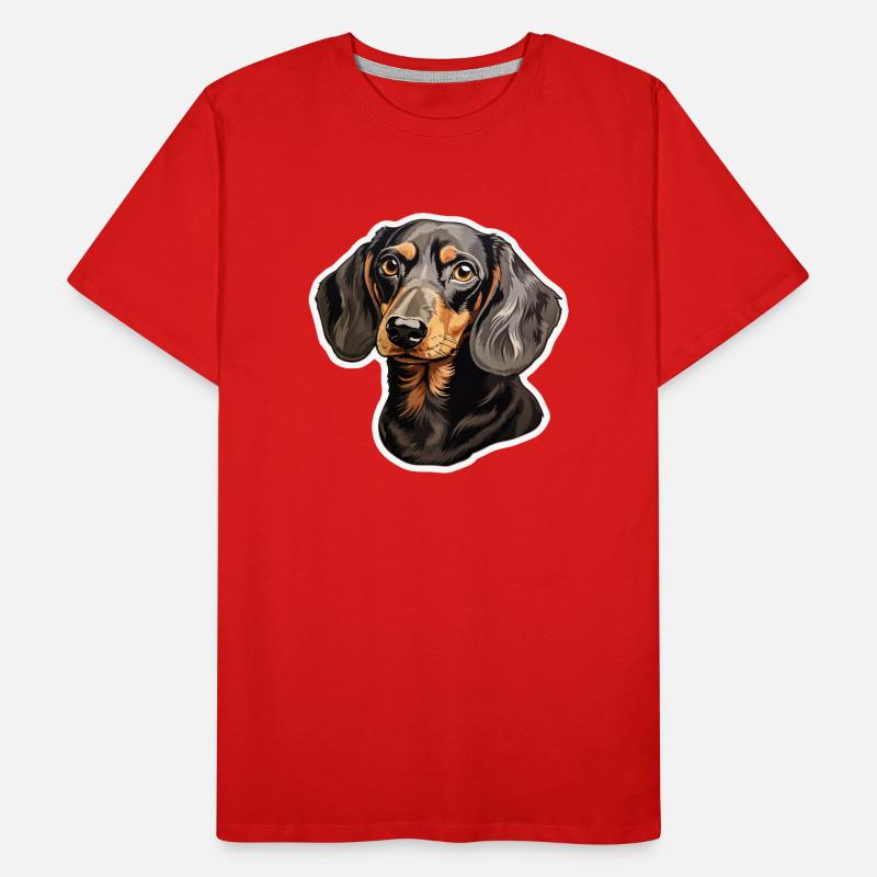 Dackel oder Dachshund Männer Premium Bio T-Shirt