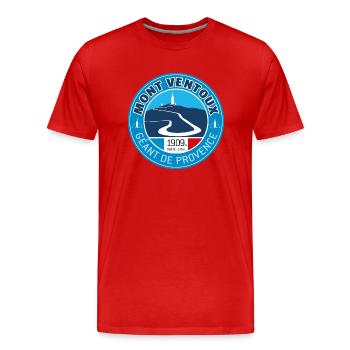 Mont Ventoux - the giant of Provence - Men's Premium Organic T-Shirt - red - Front - Damien (186cm)