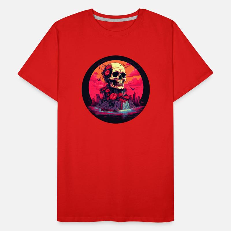 Crâne dans les mers du Sud T-shirt bio Premium Homme