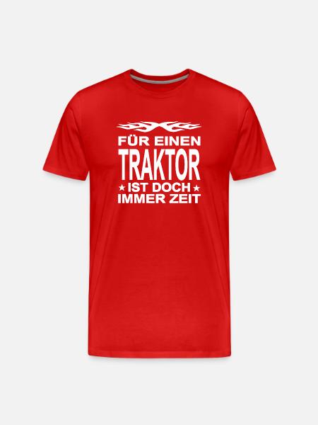 Traktor - Männer Premium Bio T-Shirt - Rot