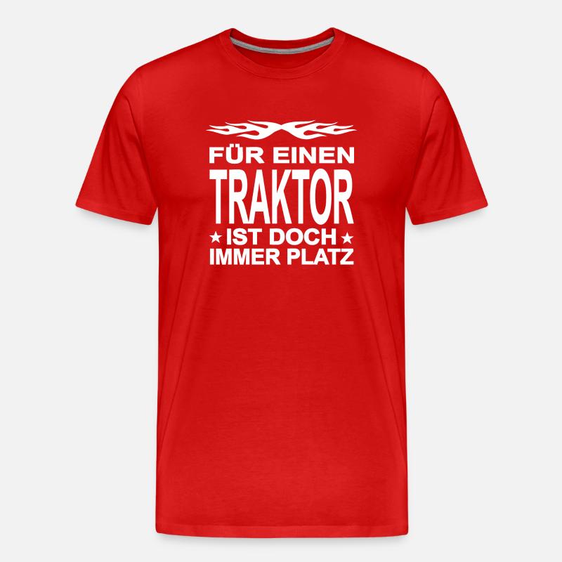 Traktor - Männer Premium Bio T-Shirt - Rot