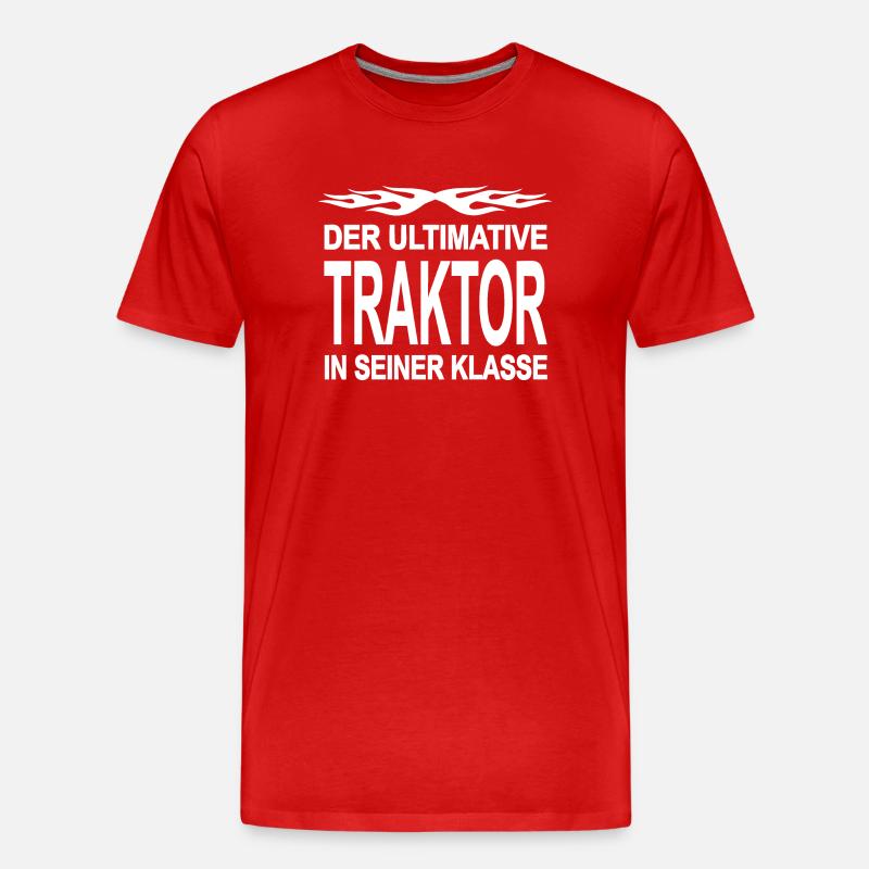 Traktor - Männer Premium Bio T-Shirt - Rot