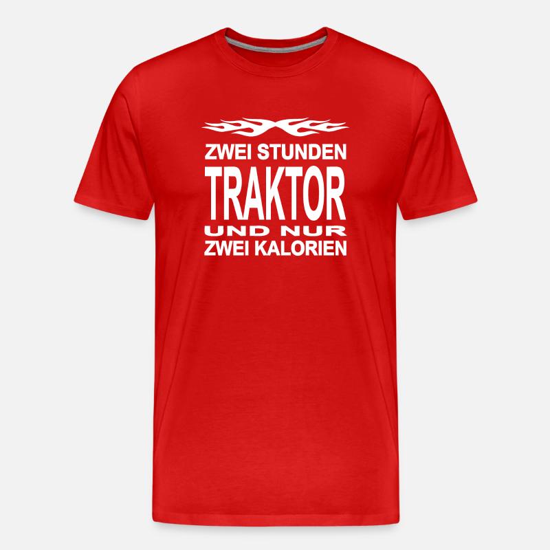 Traktor - Männer Premium Bio T-Shirt - Rot