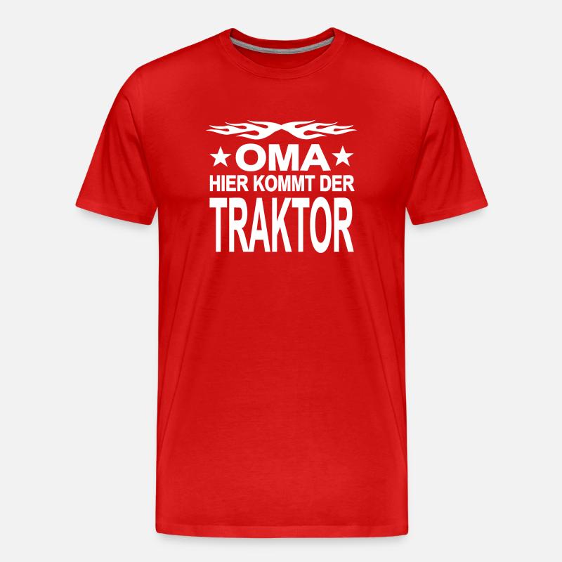 Traktor - Männer Premium Bio T-Shirt - Rot