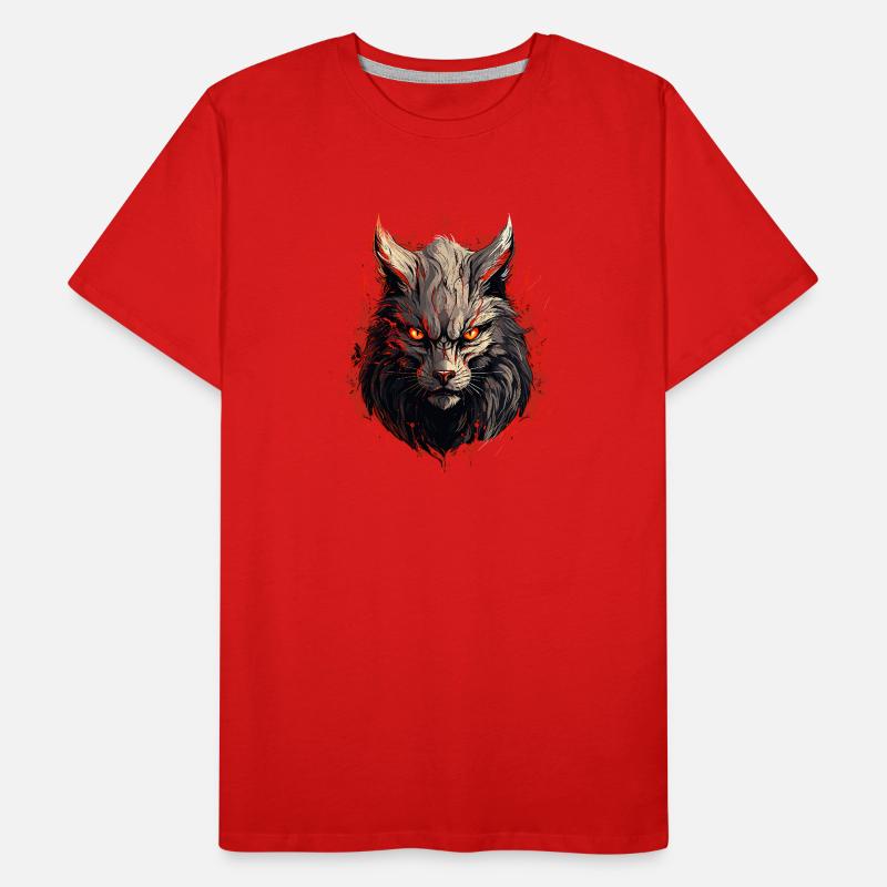Wolfsblick der Durchdringung Männer Premium Bio T-Shirt
