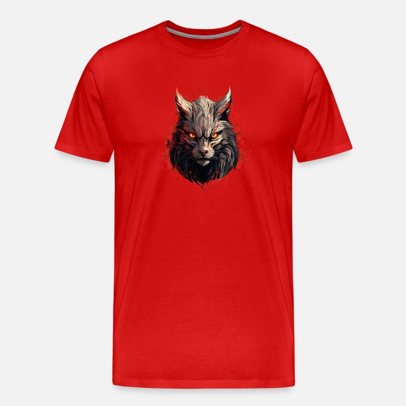 Wolfsblick der Durchdringung - Männer Premium Bio T-Shirt - Rot