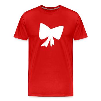 Icône de motif de boucle - T-shirt bio Premium Homme - rouge - Devant - Damien (186cm)