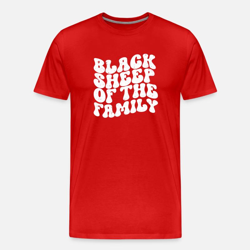 Black Sheep Retro - Männer Premium Bio T-Shirt - Rot