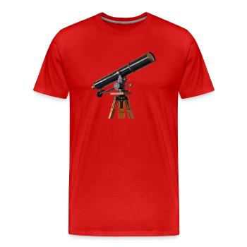 Une vue sur les étendues infinies du cosmos - T-shirt bio Premium Homme - rouge - Devant - Damien (186cm)