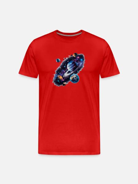 The universe, a fascinating journey - Men's Premium Organic T-Shirt - red