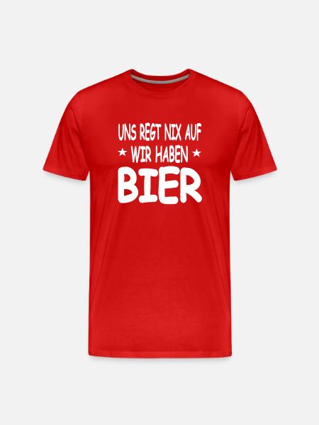 Bier - Männer Premium Bio T-Shirt - Rot