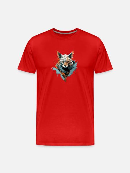 Fox whispers elegance - Men's Premium Organic T-Shirt - red