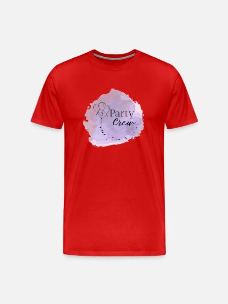Party - Männer Premium Bio T-Shirt - Rot
