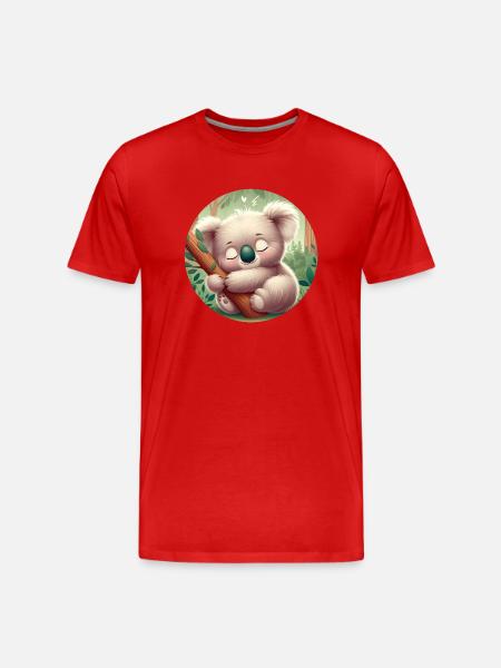 happy koala bear koala - Men's Premium Organic T-Shirt - red