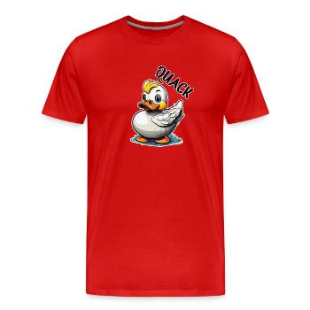 Gummiente / Badeente / Wasser / Badewanne - Männer Premium Bio T-Shirt - Rot - Vorne - Damien (186cm)
