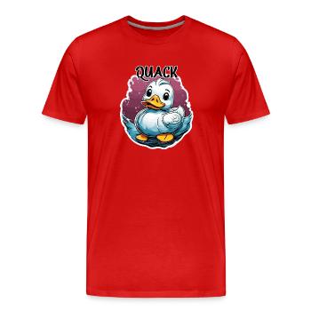 Gummiente / Badeente / Wasser / Badewanne - Männer Premium Bio T-Shirt - Rot - Vorne - Damien (186cm)