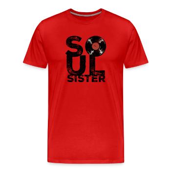 Vinyle de musique Soul Sister - T-shirt bio Premium Homme - rouge - Devant - Damien (186cm)
