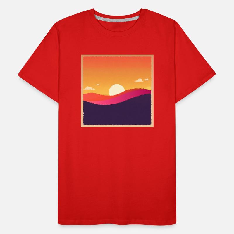 Coucher et lever du soleil T-shirt bio Premium Homme