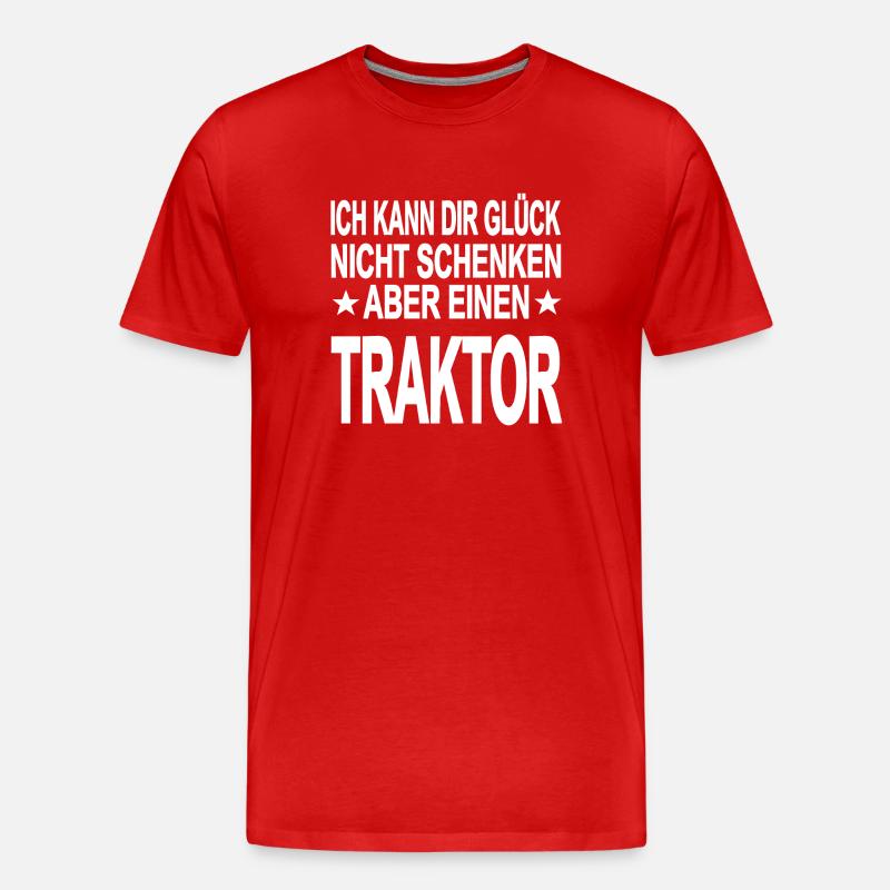Traktor - Männer Premium Bio T-Shirt - Rot