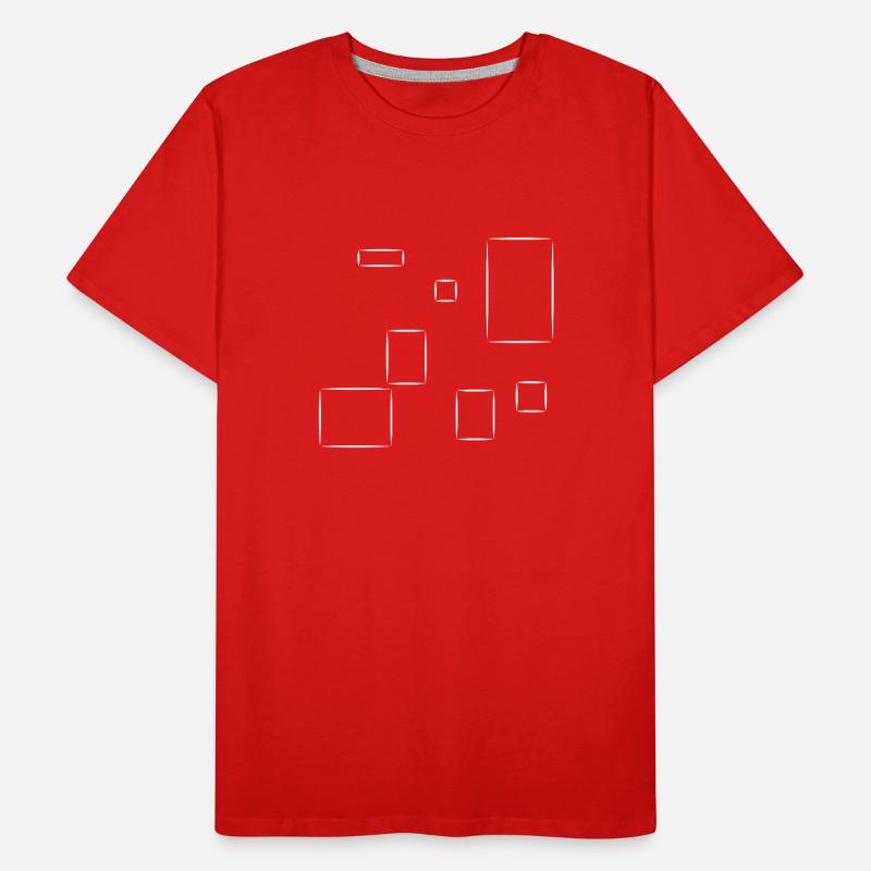 Pattern Square Square Symbols Shape Men's Premium Organic T-Shirt