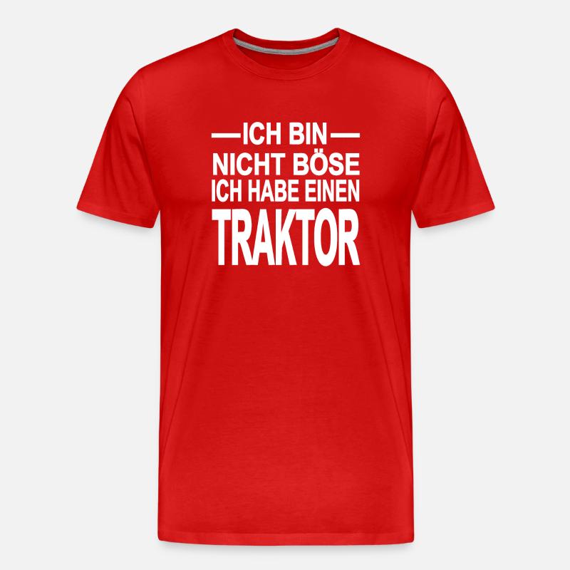 Traktor - Männer Premium Bio T-Shirt - Rot