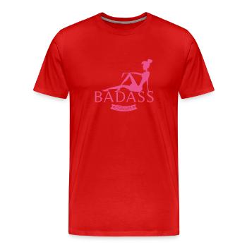 Pink Badass forever - T-shirt bio Premium Homme - rouge - Devant - Damien (186cm)