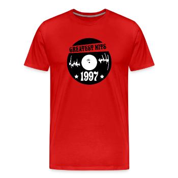Millésime 1997 - T-shirt bio Premium Homme - rouge - Devant - Damien (186cm)
