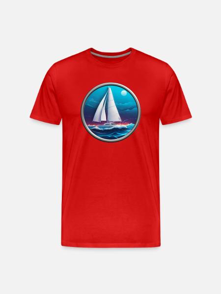 Sur l’eau - T-shirt bio Premium Homme - rouge
